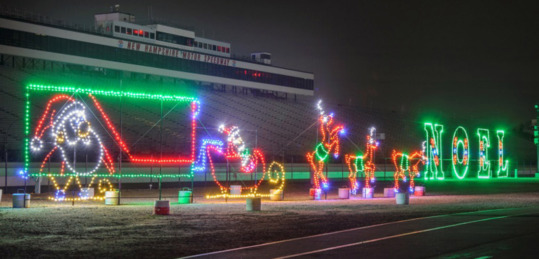 holiday lights at night