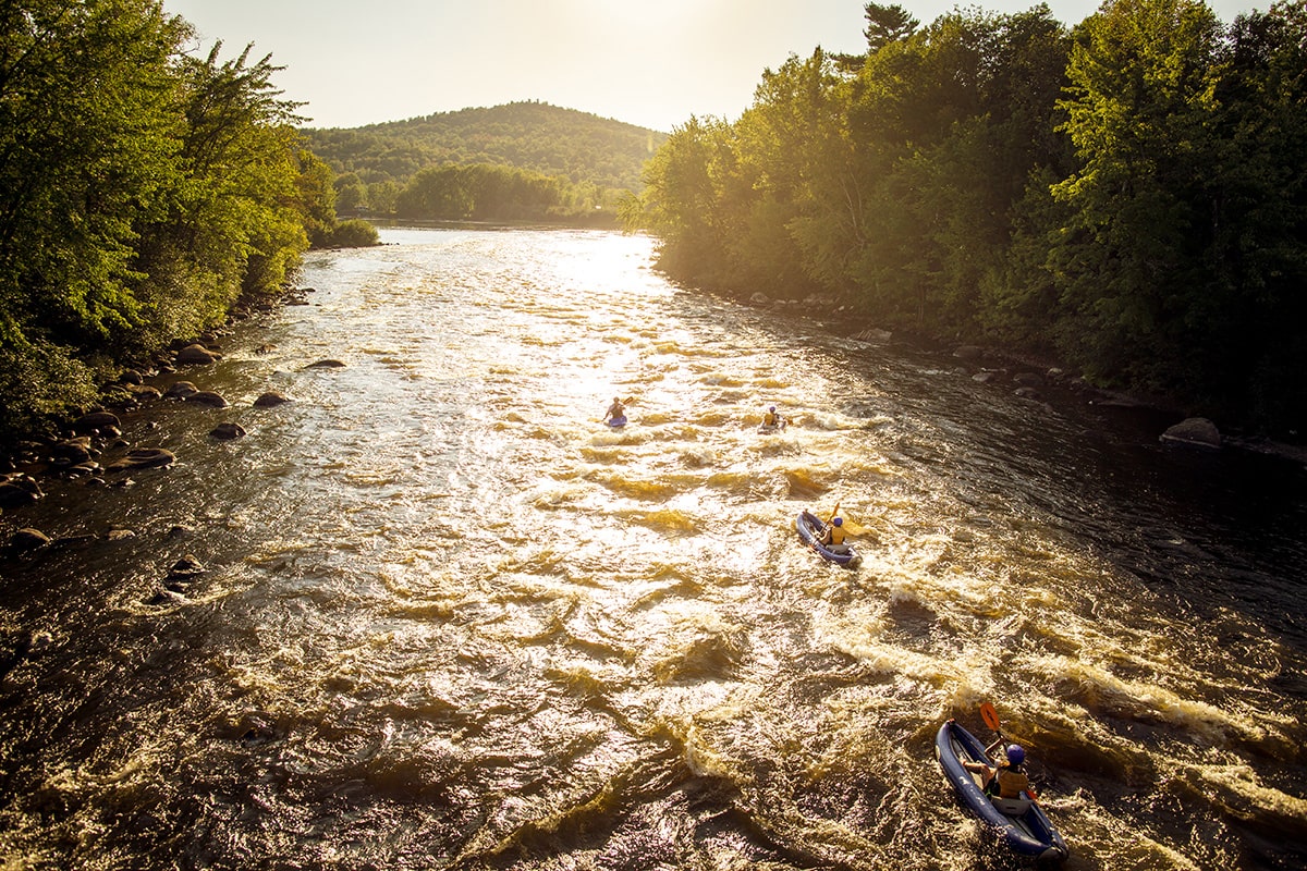 image of a kayaker on rough waters 