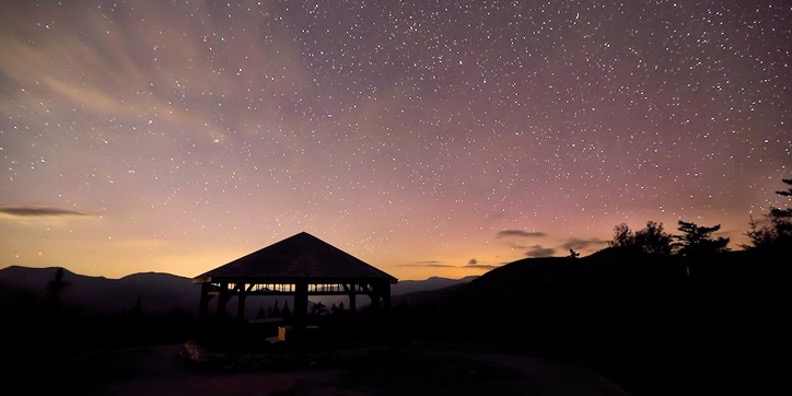 Pemigewasset Overlook at night